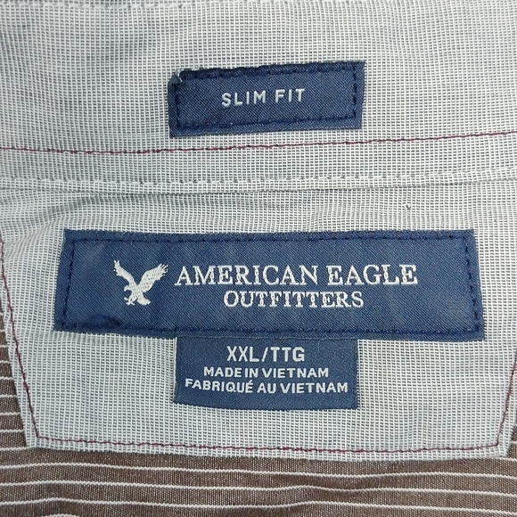 American Eagle Slim Fit Long Sleeve Button Shirt - Picture 3 of 9